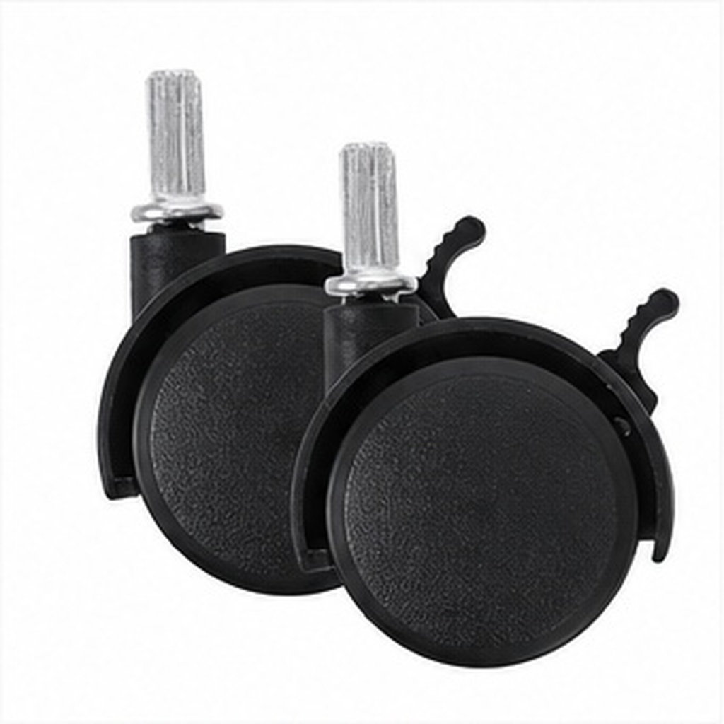 Caster Wheel - 2 rodízios giratórios com suporte para