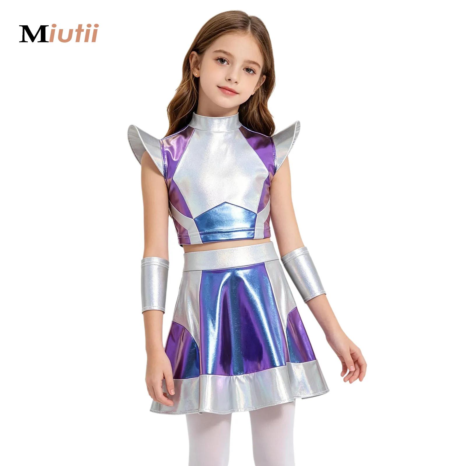 Robot Kit - Fantasia de Astronauta Prateada para Meninas,