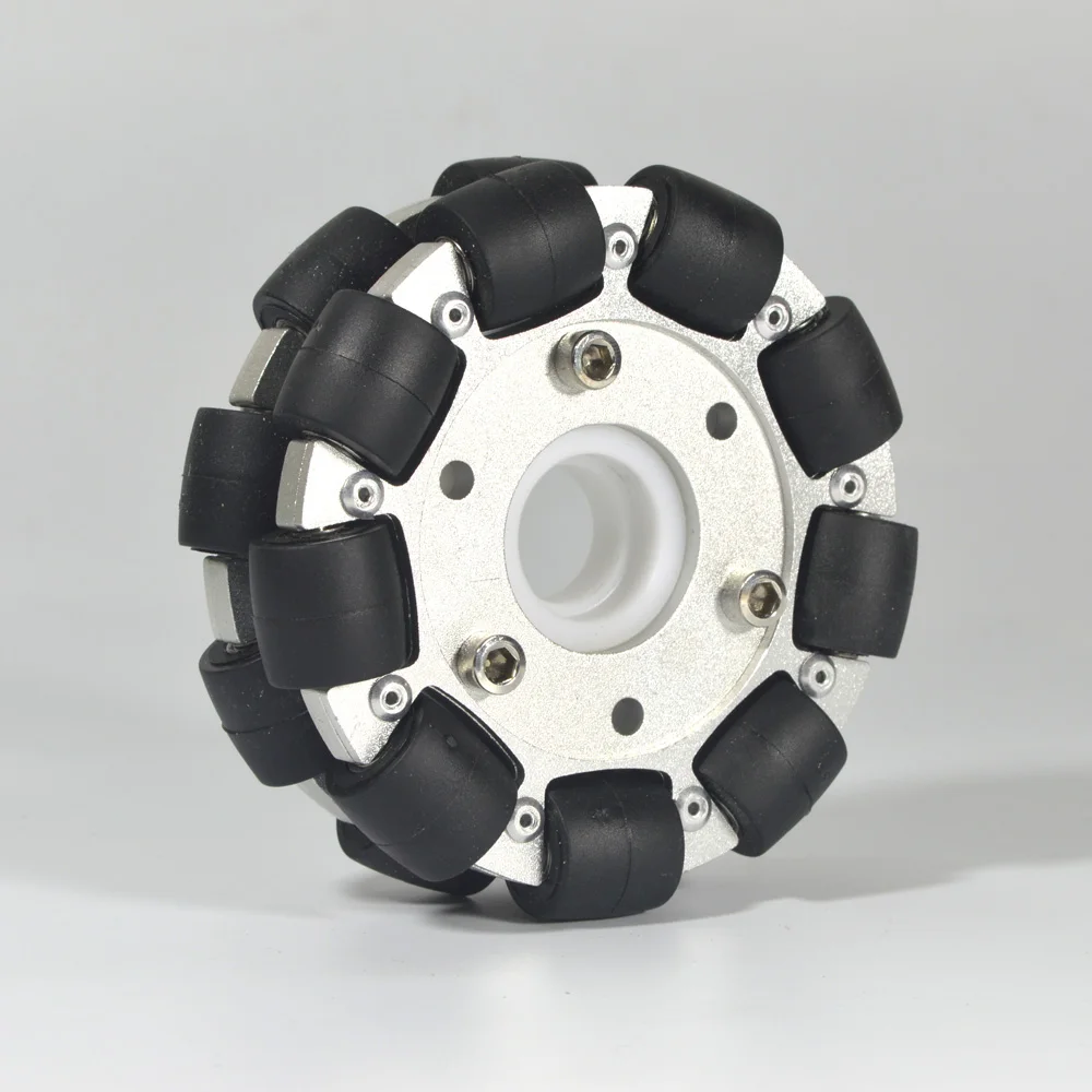 Omni Wheel - Roda omnidirecional de alumínio duplo, 4