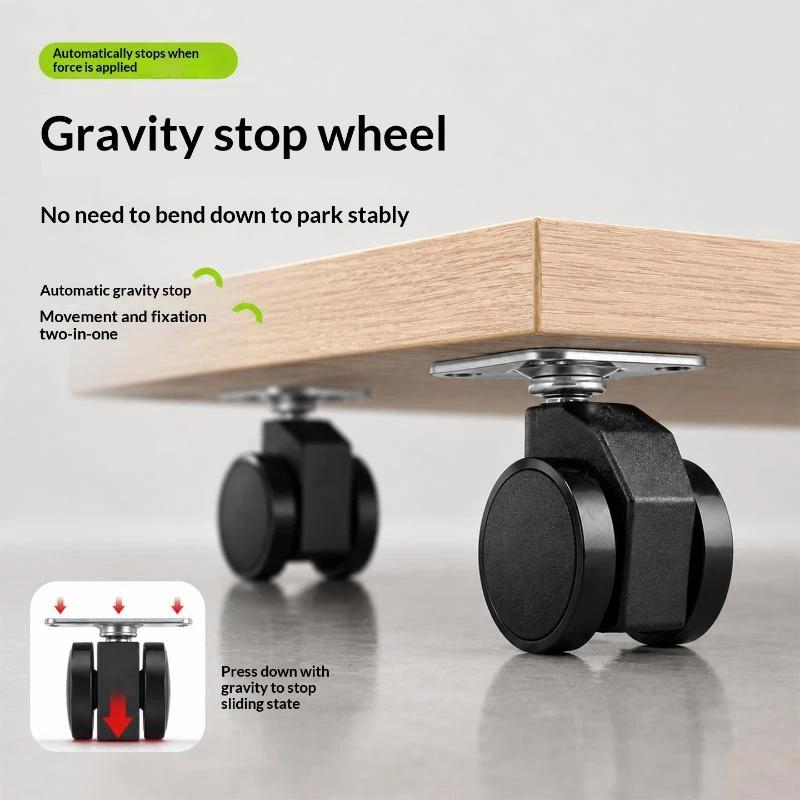 Caster Wheel - Rodízios com travamento automático por gravidade,