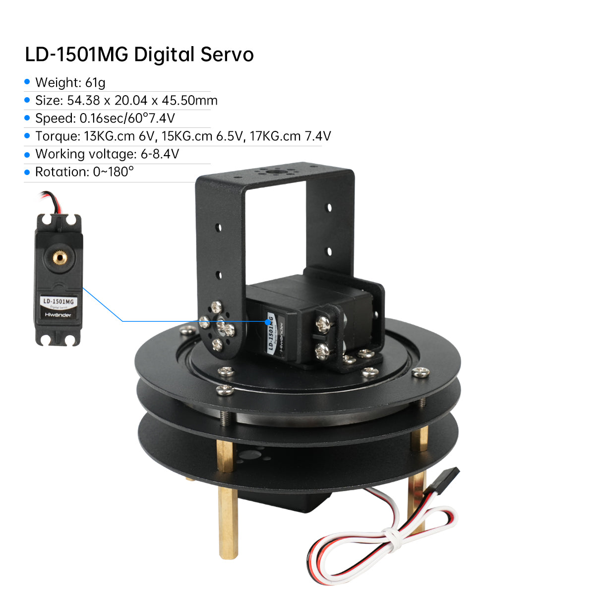 Hiwonder desmontado 2 dof pan  - Pan Tilt Bracket avaliação e preço
