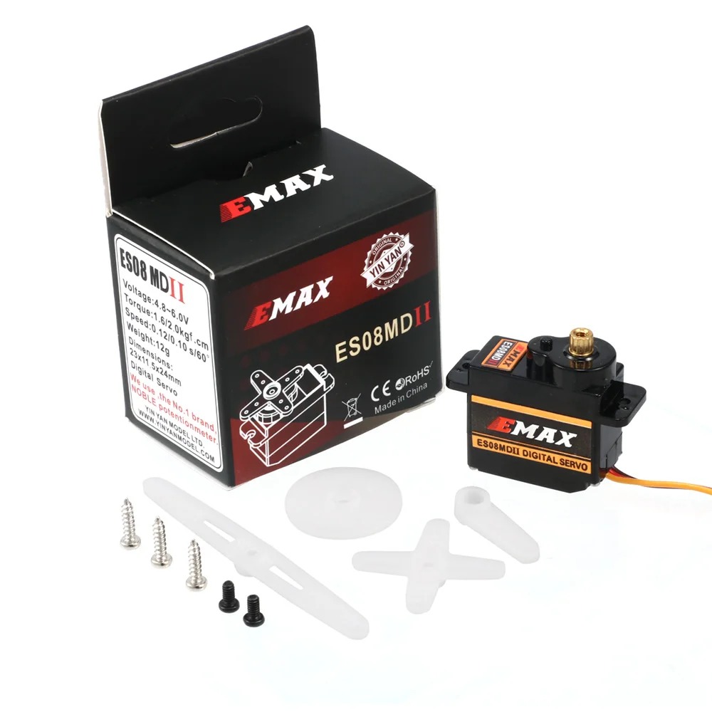 Servo Digital EMAX ES08MDII ES - Sg90 Servo avaliação e preço